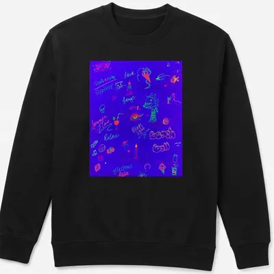 Neon glow t-shirt featuring a beach ball and vibrant summer vibes text — printed on a unisex sweatshirt