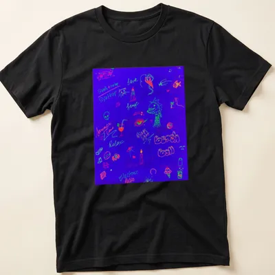 Neon glow t-shirt featuring a beach ball and vibrant summer vibes text — printed on a unisex t-shirt