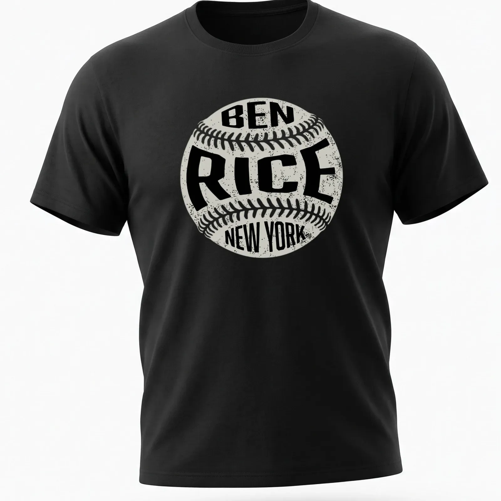 Vintage distressed Ben Rice New York baseball t-shirt with a classic design — printed on a unisex t-shirt