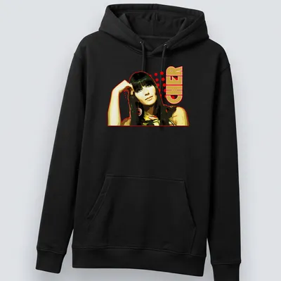 Vintage pop art Cher t-shirt with bold colors and retro design — printed on a unisex hoodie