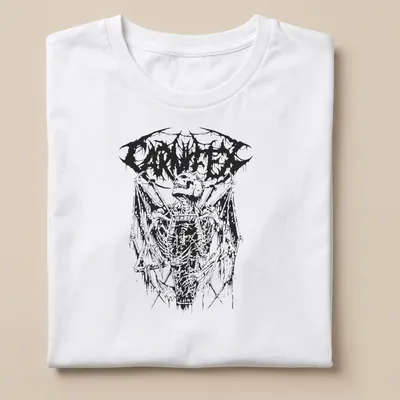 Gothic t-shirt featuring a skeleton in a coffin with CARNIFEX text