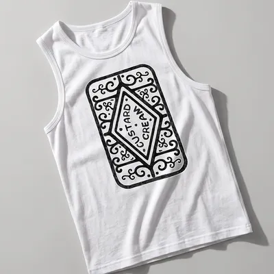Hand-drawn illustration of a custard cream biscuit with text "CUSTARD CREAM" — printed on a tank top