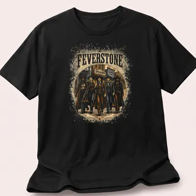 Vintage Western style shirt featuring cowgirl team and 'Feverstone' text
