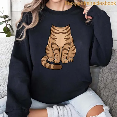 Kawaii Foldex cat costume graphic on a humorous Halloween t-shirt — printed on a sweatshirt