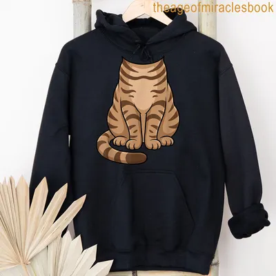 Kawaii Foldex cat costume graphic on a humorous Halloween t-shirt — printed on a unisex hoodie
