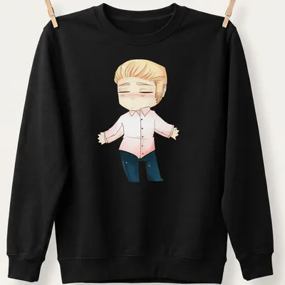 Kawaii chibi character design with Germany text in pastel colors — printed on a unisex sweatshirt