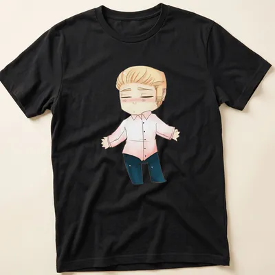 Kawaii chibi character design with Germany text in pastel colors — printed on a unisex t-shirt