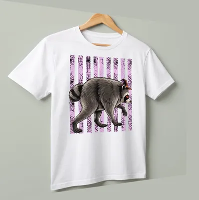 Cartoon raccoon in a witch hat with the text 'Jimothy Halloween' — printed on a unisex t-shirt (angled view)