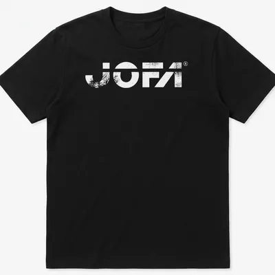 Vintage distressed Jofa hockey logo t-shirt in black and white