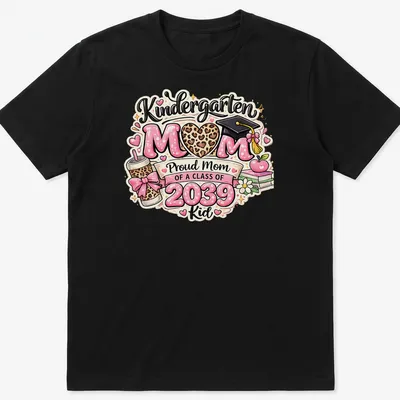 Cute colorful design featuring leopard heart and graduation cap with proud mom text.