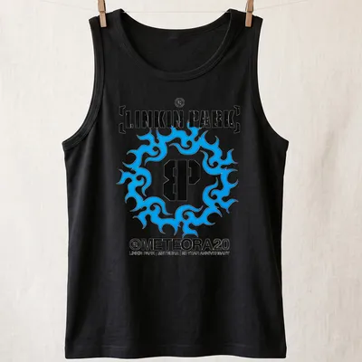Linkin Park 20 Year Anniversary Meteora T-Shirt with bold graphic design — printed on a tank top