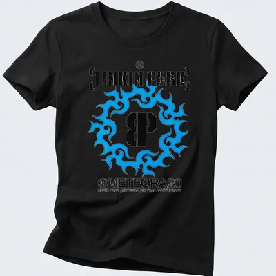 Linkin Park 20 Year Anniversary Meteora T-Shirt with bold graphic design — printed on a women's shirt