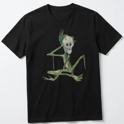 Illustrative skeleton design with the text 'Montage Of Heck' in green, gray, and black — printed on a unisex t-shirt