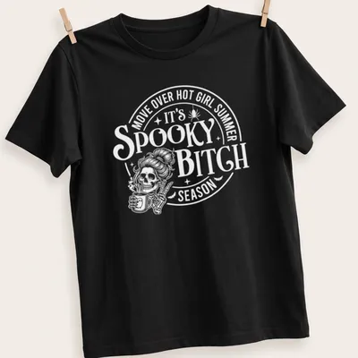 Bold retro Halloween t-shirt with a ghost and humorous text