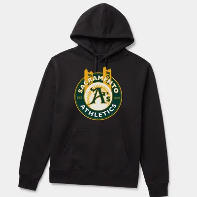 Vintage sports t-shirt featuring the Sacramento A's logo and established date. — printed on a unisex hoodie
