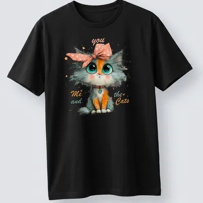 Whimsical illustration of a cute cat character with colorful text.